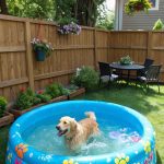 dog pool ideas DIY inflatable pool for backyard fun