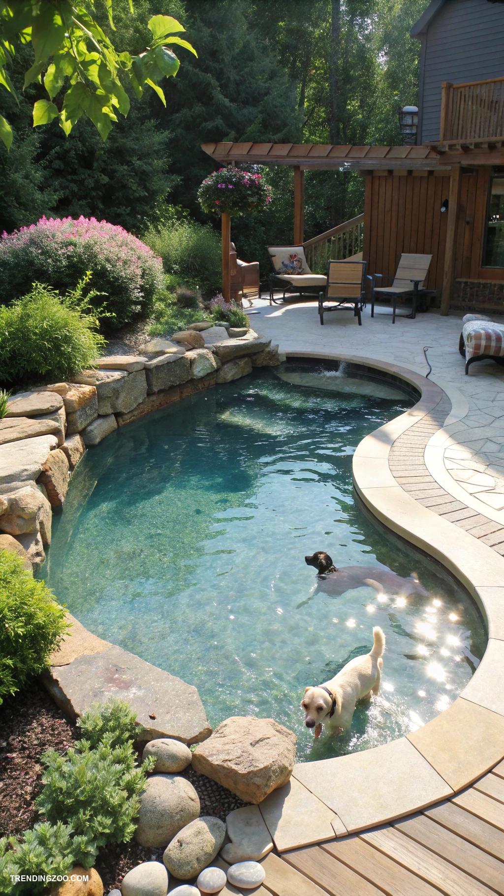 dog pool ideas Saltwater pool for skin benefits