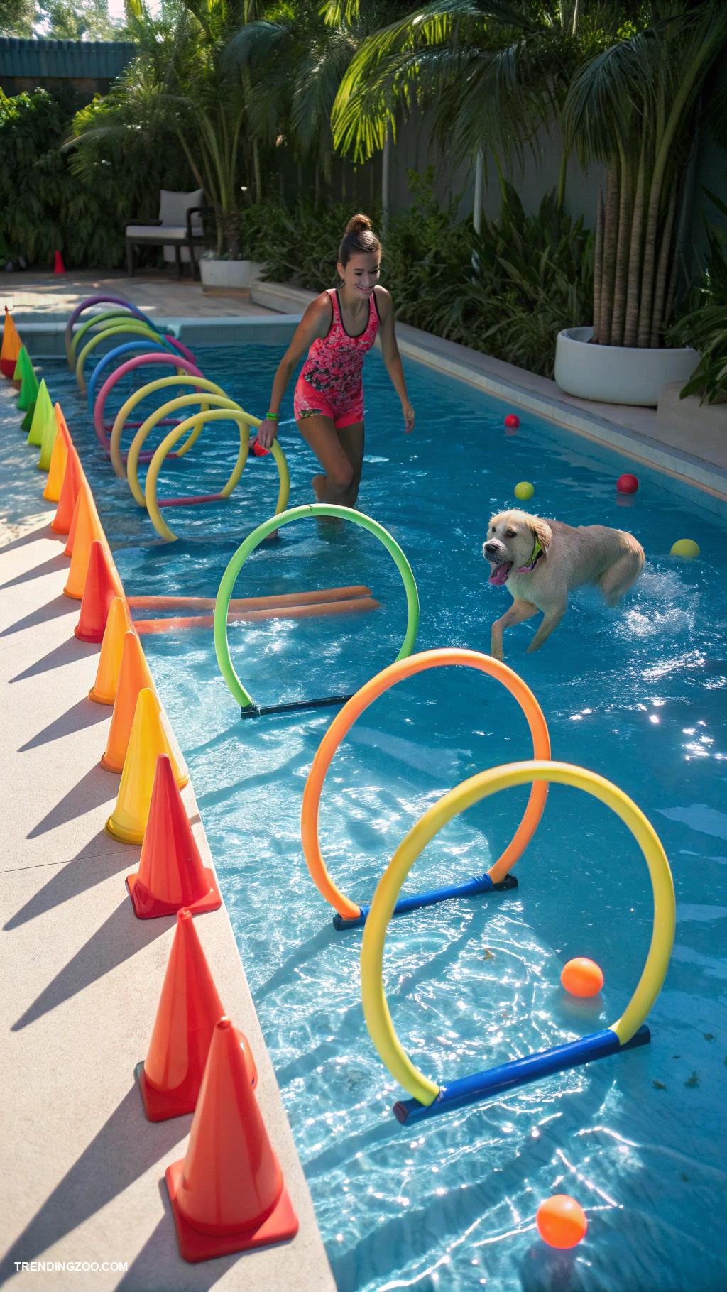 dog pool ideas Underwater obstacle course for training