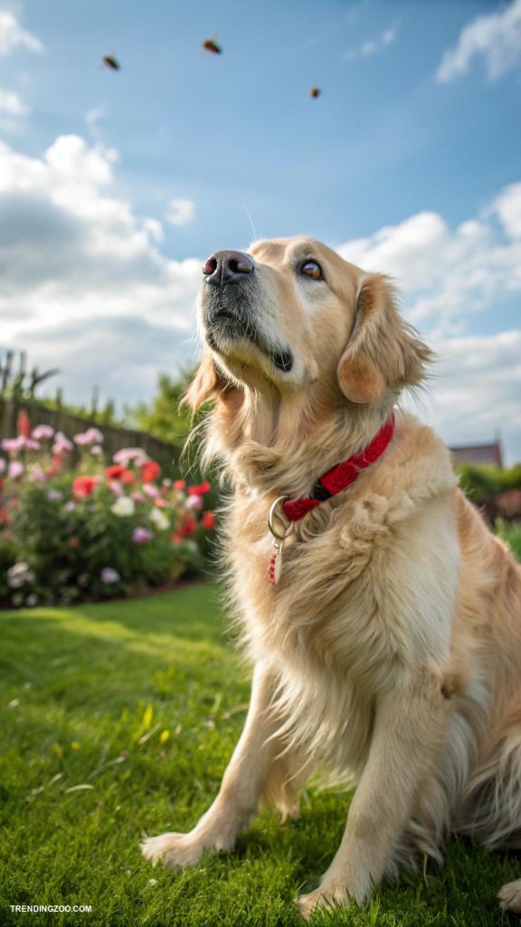 dog stung by bee