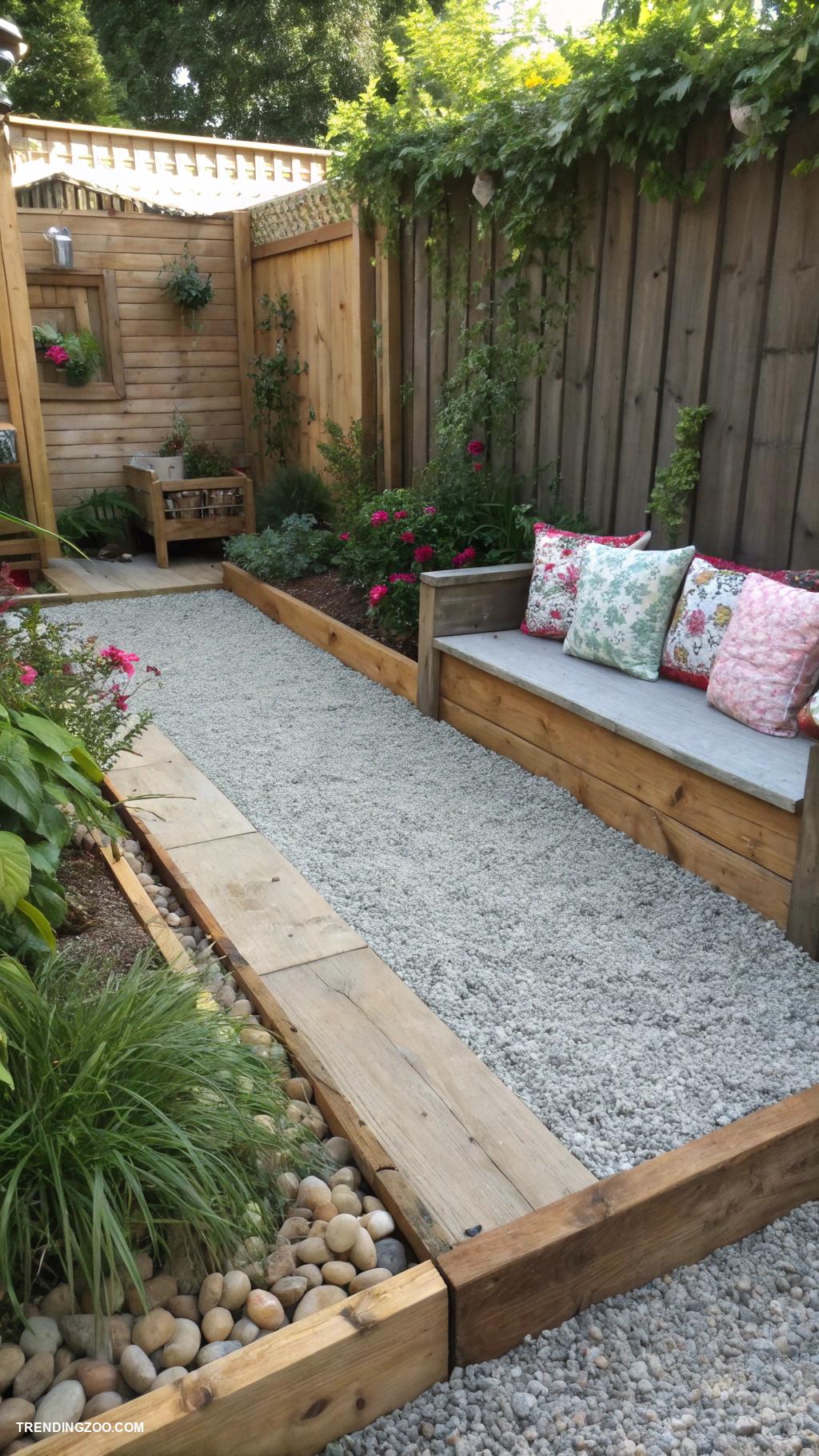 dog yard landscaping Designated potty area with gravel
