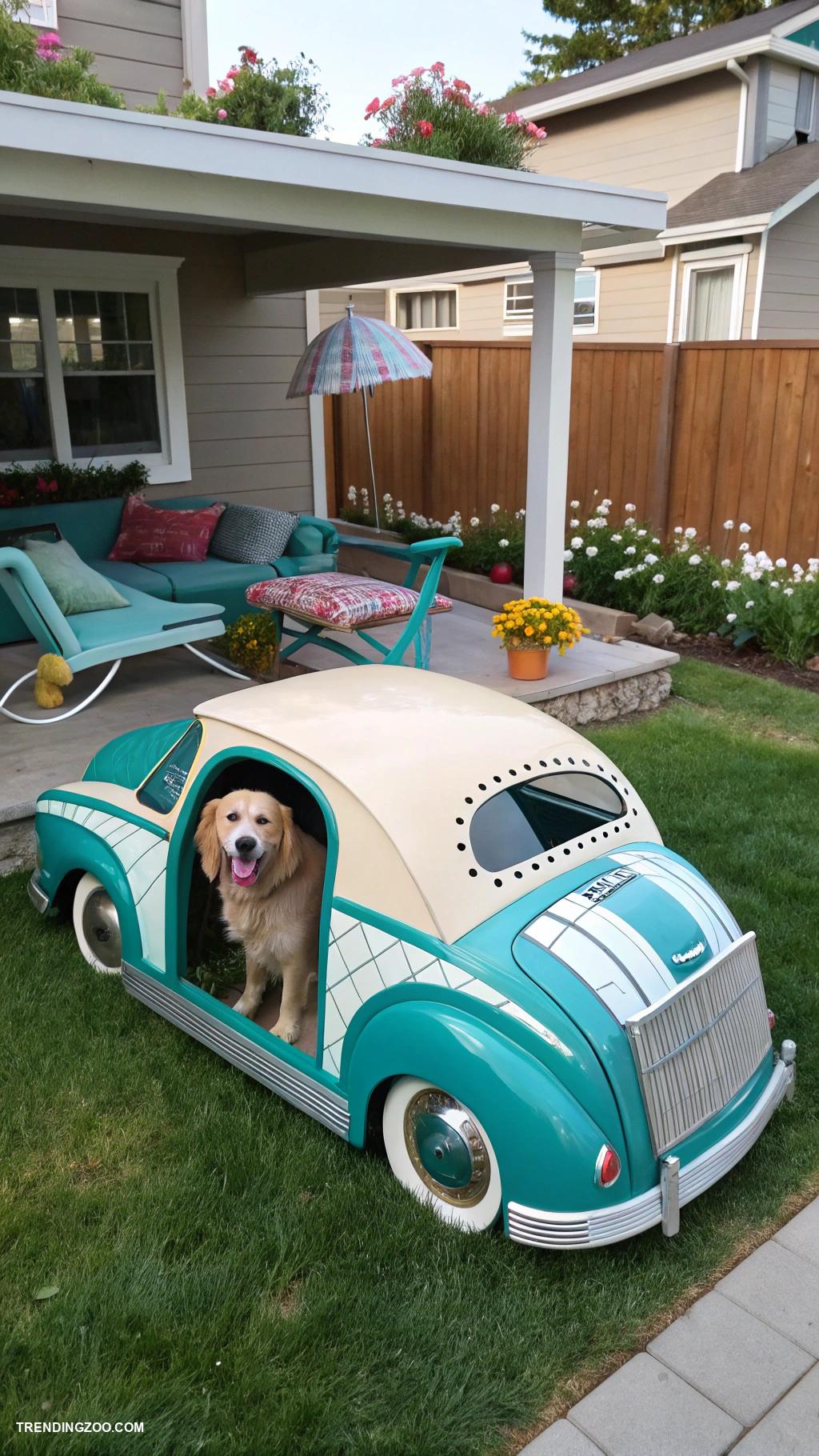 modern dog house designs Dog house shaped like a classic car