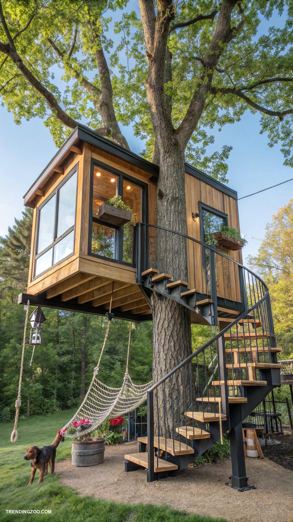 modern dog house designs Elevated treehouse design for adventurous pups