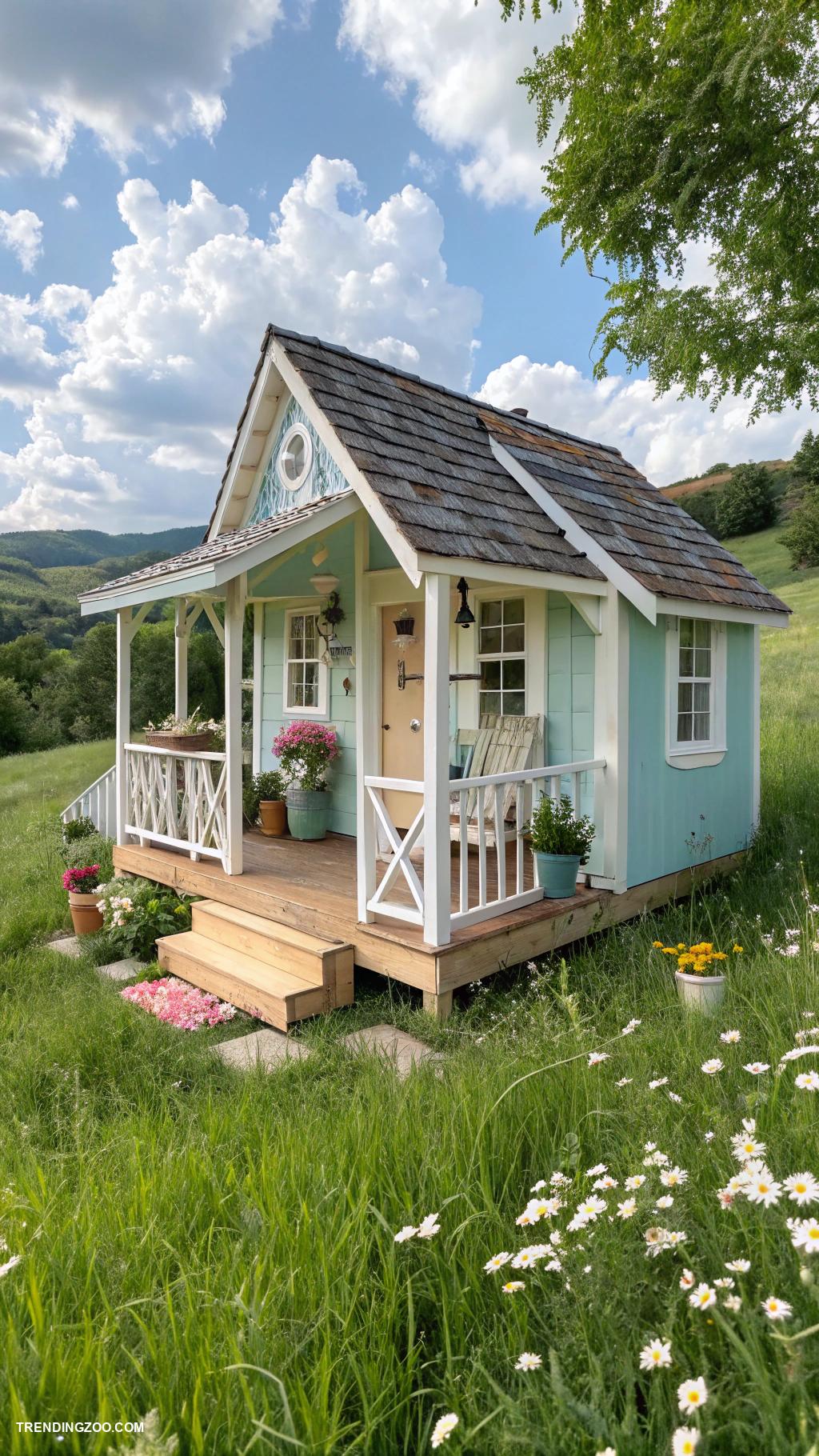 rustic dog house designs Mini farmhouse style with porch