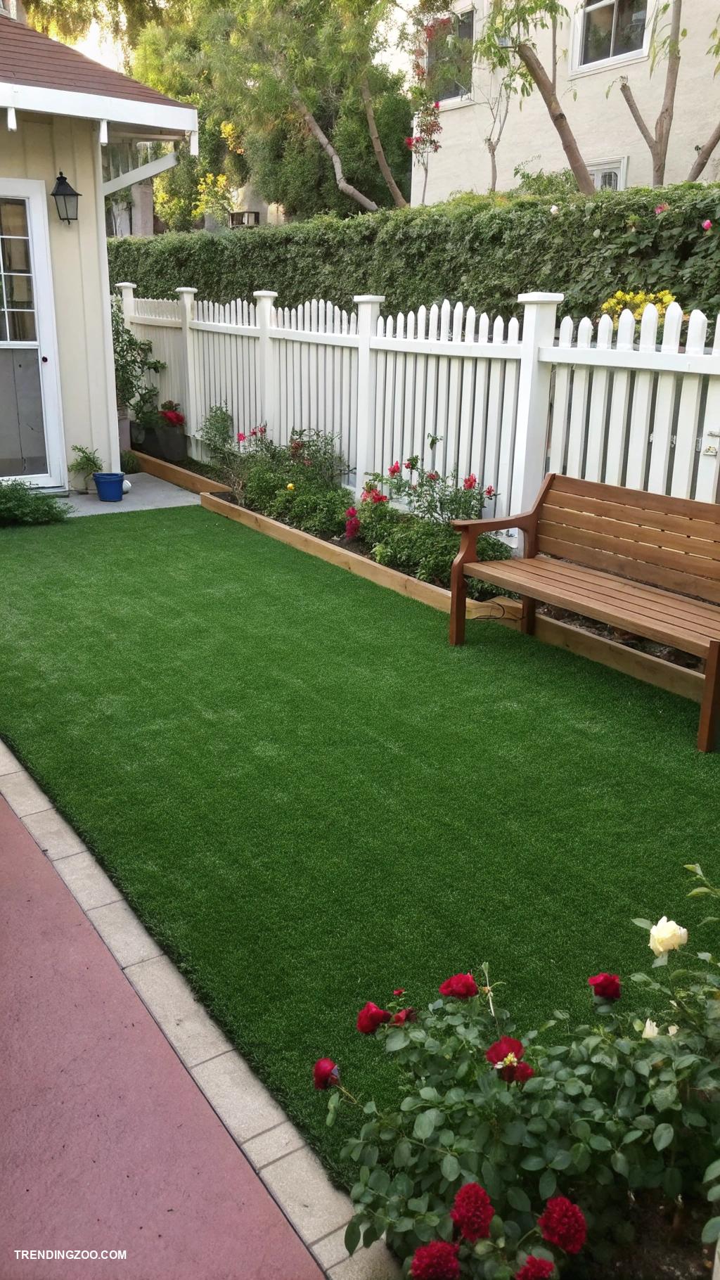 side yard dog run ideas Dog friendly artificial turf for comfort