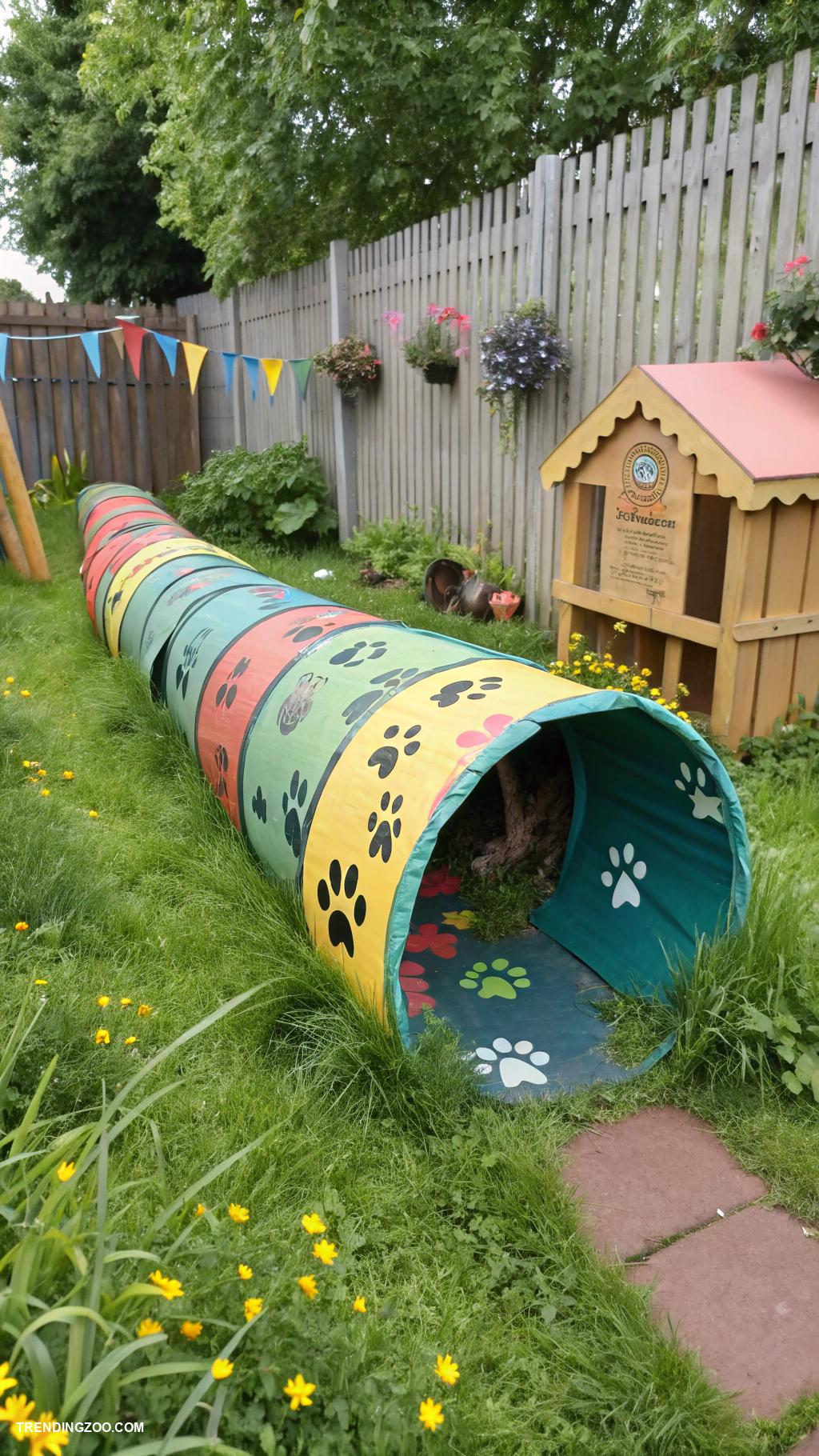side yard dog run ideas Themed escape tunnel for adventurous pups