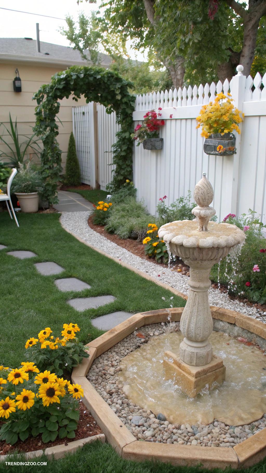side yard dog run ideas Water feature for cooling off and playing