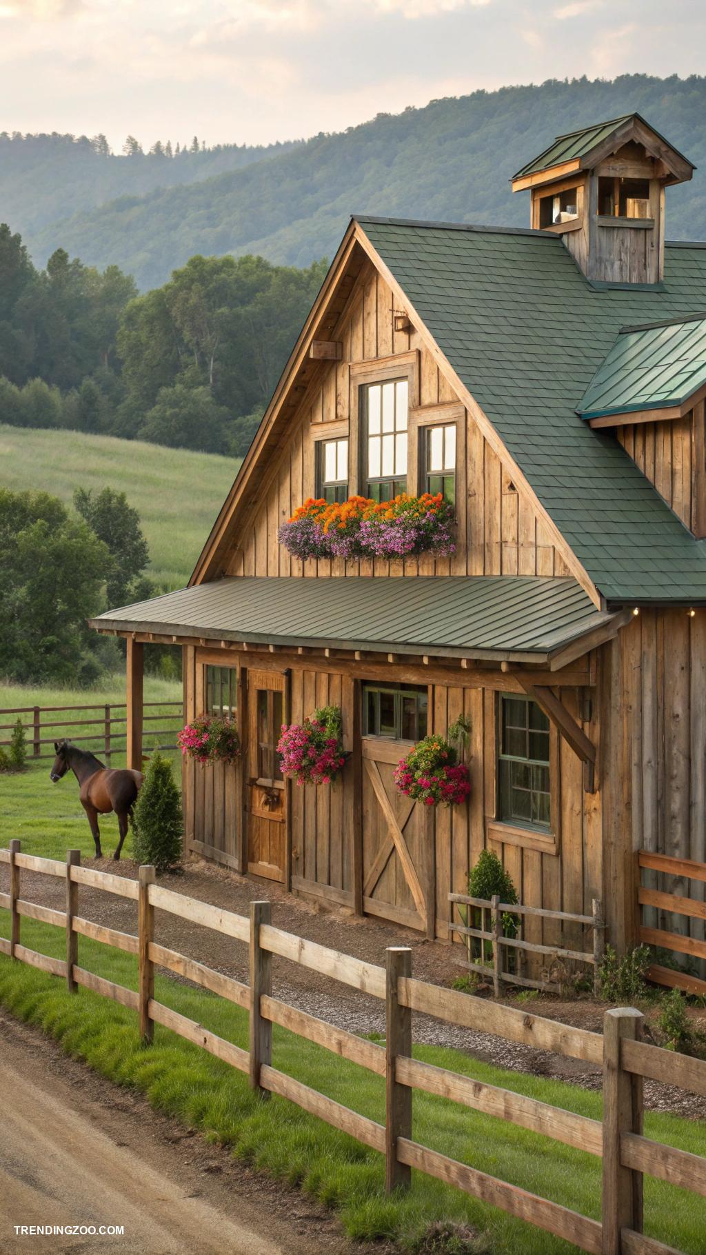 simple horse barns Eco friendly barn made from recycled materials