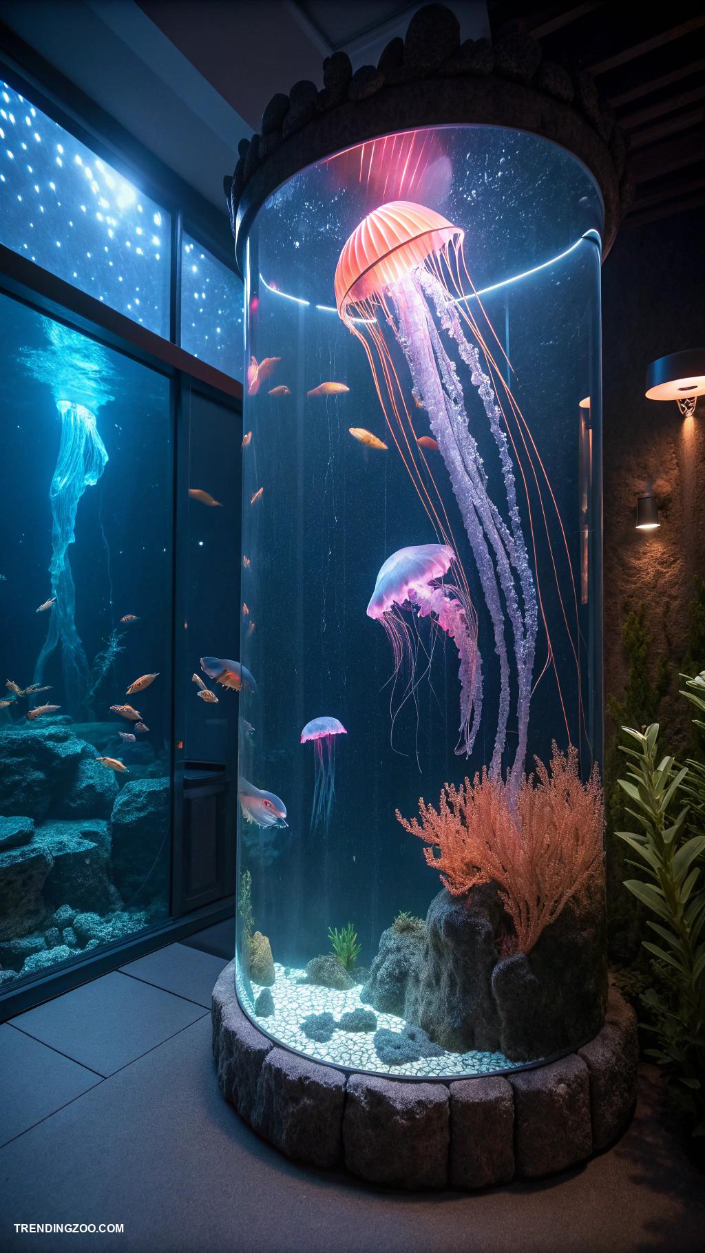 aquarium ideas Aquarium featuring rare bioluminescent species