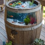 aquarium ideas Aquarium within a reclaimed wooden barrel