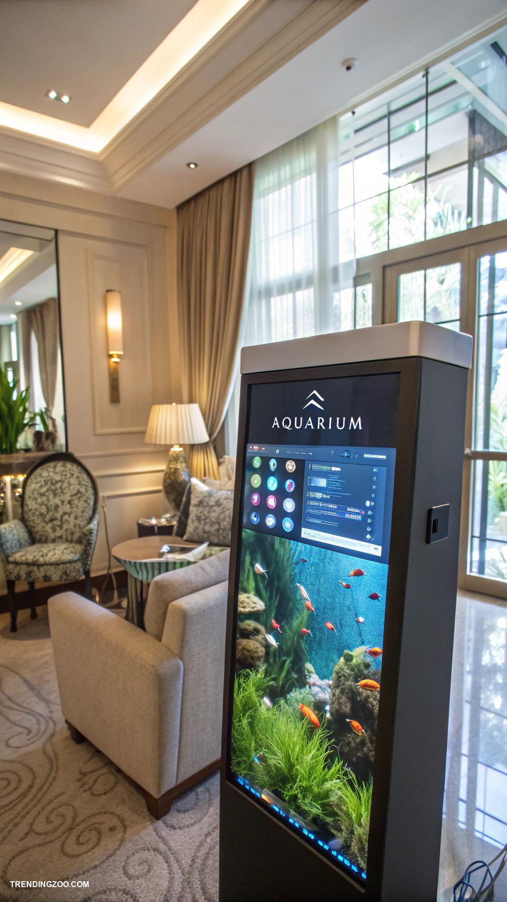 aquarium ideas Interactive aquarium with touch screen controls