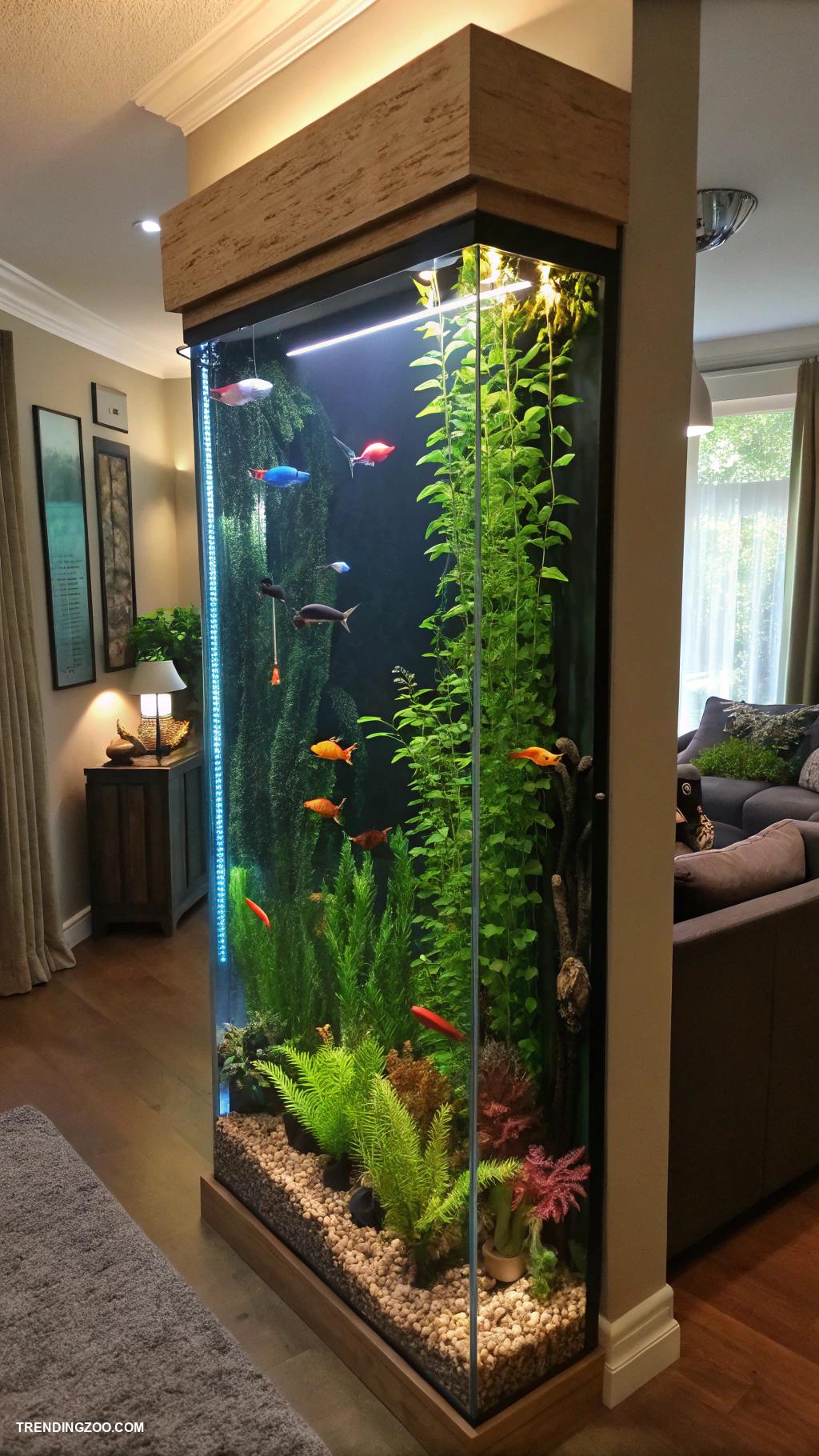 aquarium ideas Vertical wall mounted aquarium garden