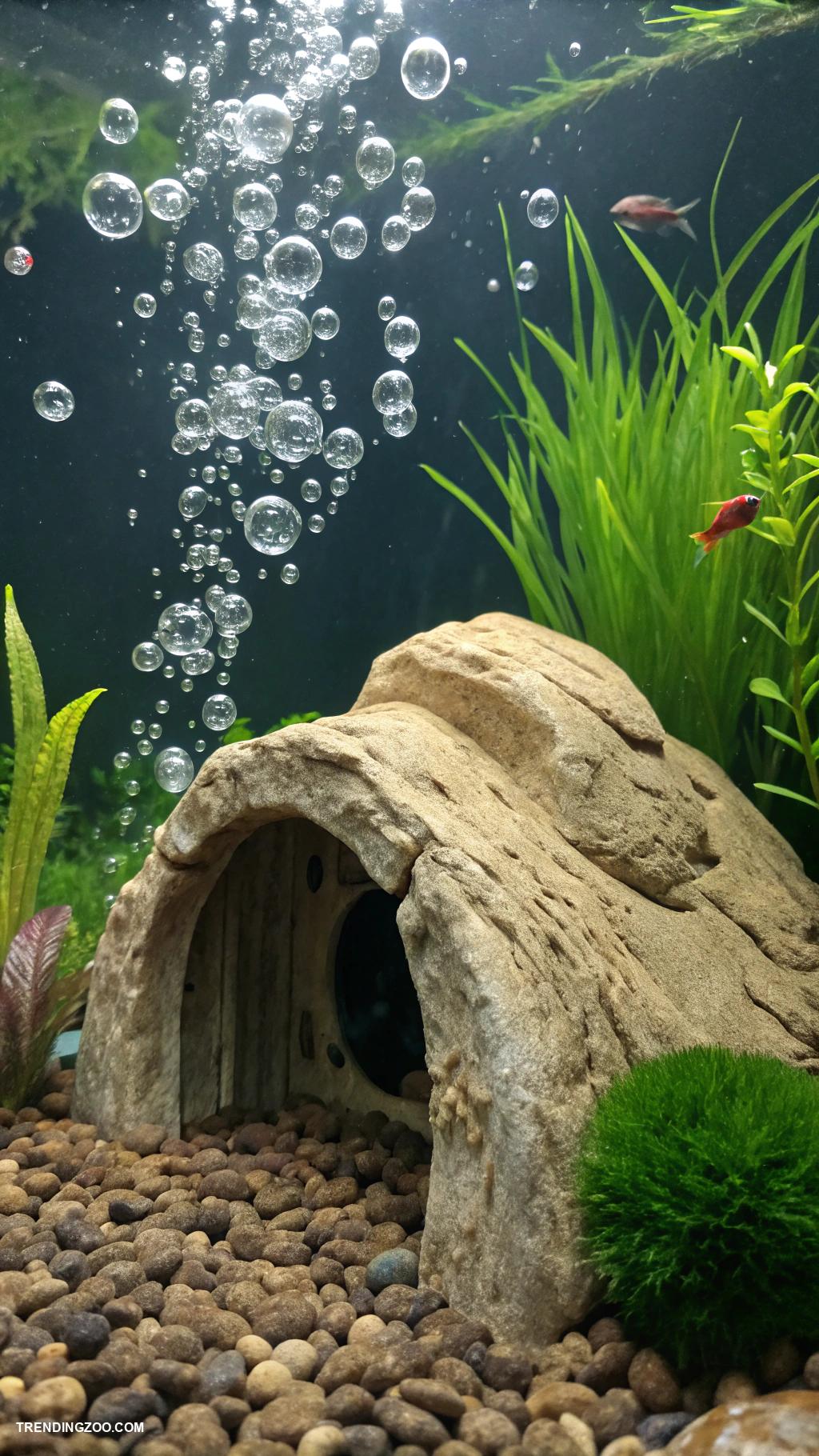 betta fish tank ideas Aquatic bubble cave hiding spots