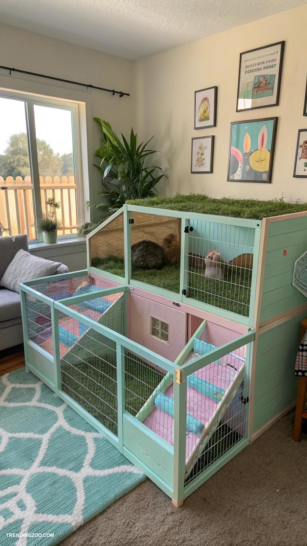 bunny cages Customizable modular rabbit habitat units