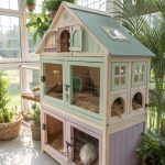 bunny cages Indoor rabbit mansion with multiple levels