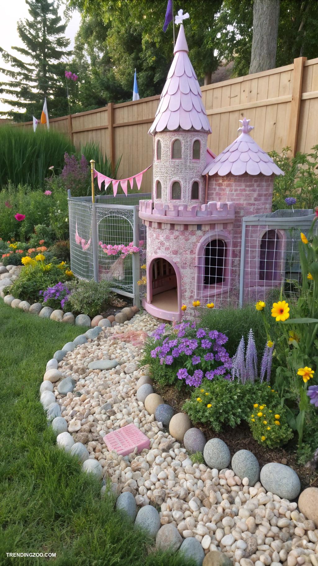 bunny cages Themed fairy tale castle rabbit enclosure