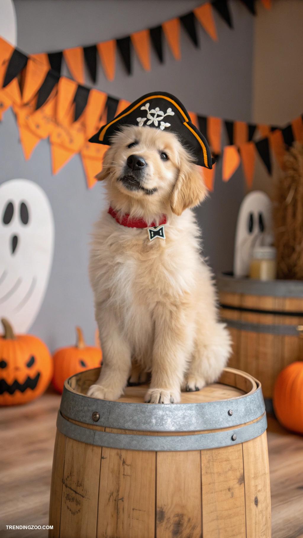 dog halloween costumes Pirate pup with eye patch