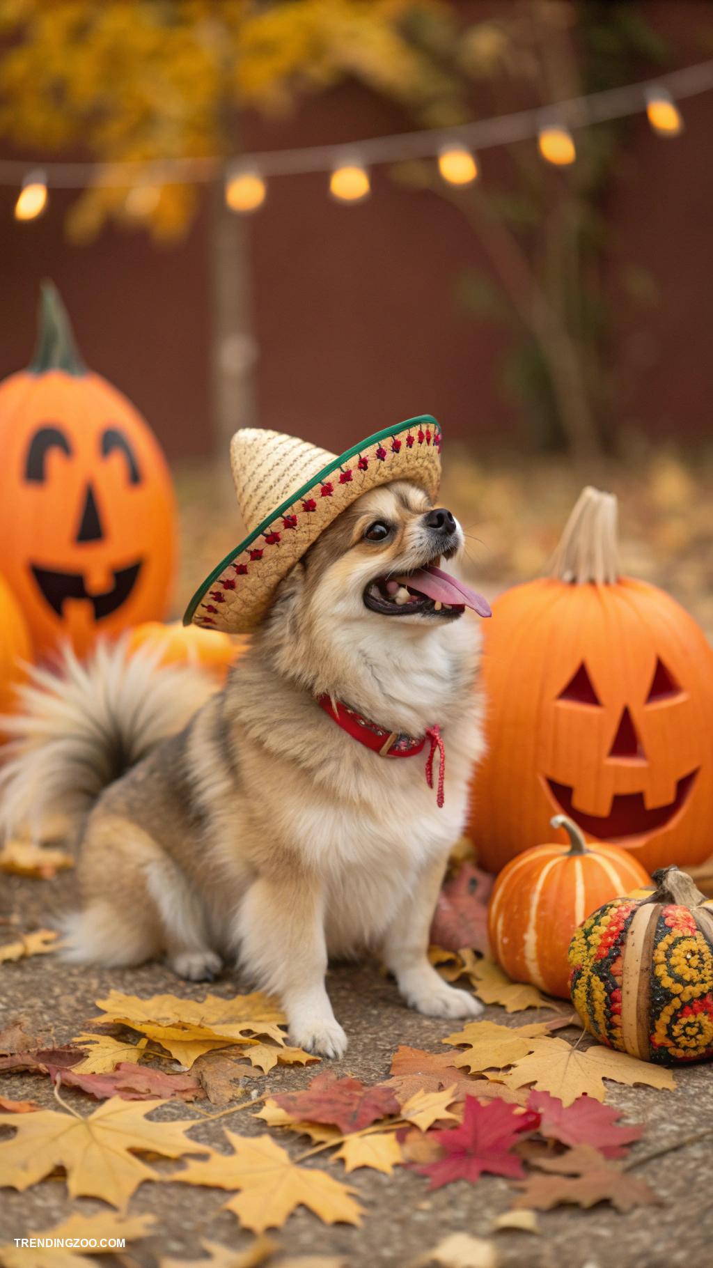 dog halloween costumes Taco dog with tiny sombrero