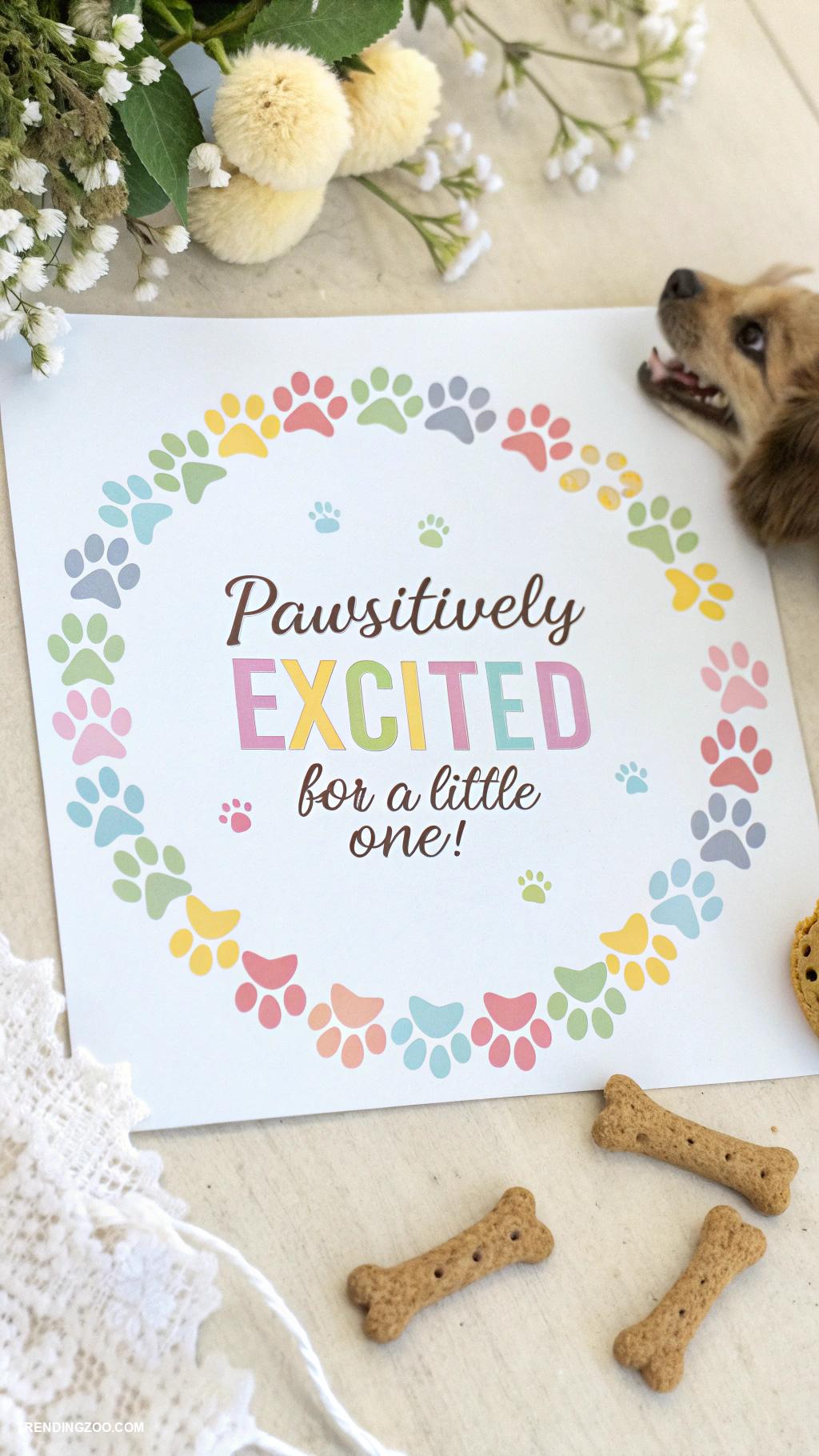 dog themed baby shower ideas Paw print invitations with playful designs