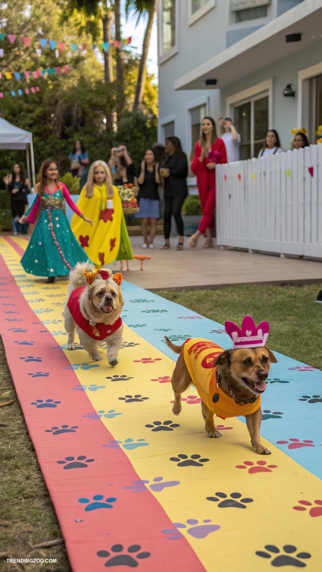 dog themed birthday party Doggy costume fashion show