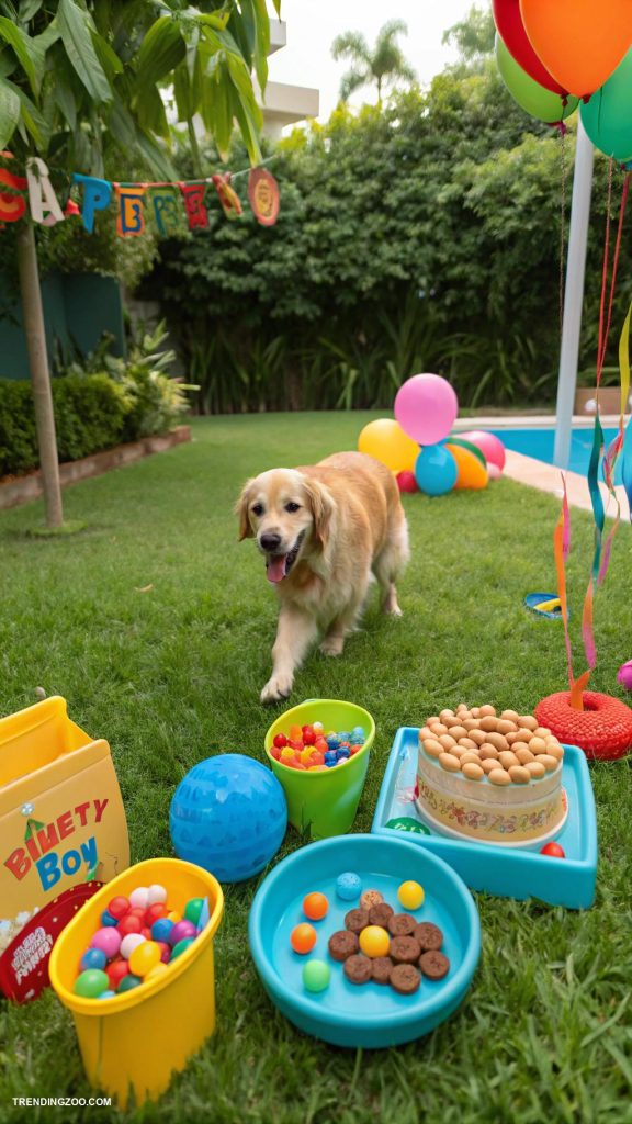 dog themed birthday party Fetch and play treasure hunt