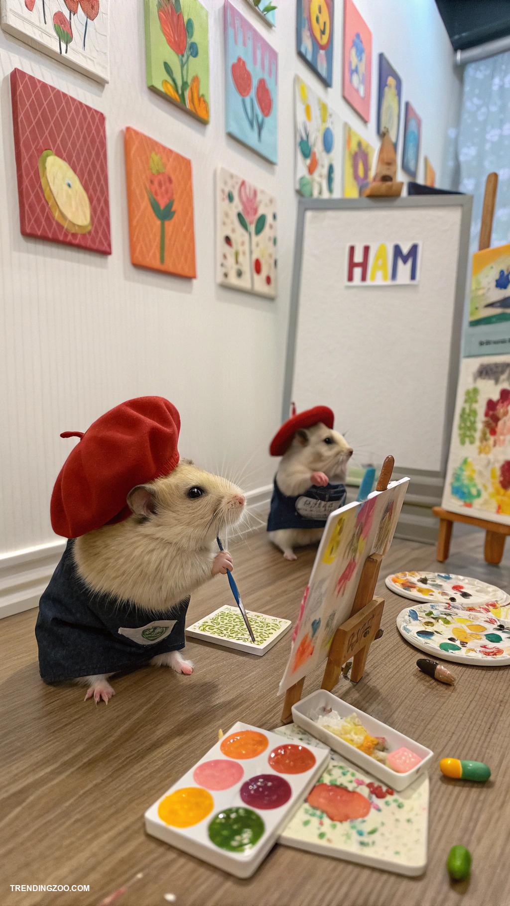 funny hamsters Hamster art gallery masterpieces in the making