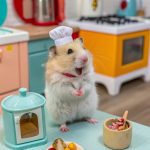 funny hamsters Hamster cooking show gourmet treats for fluff