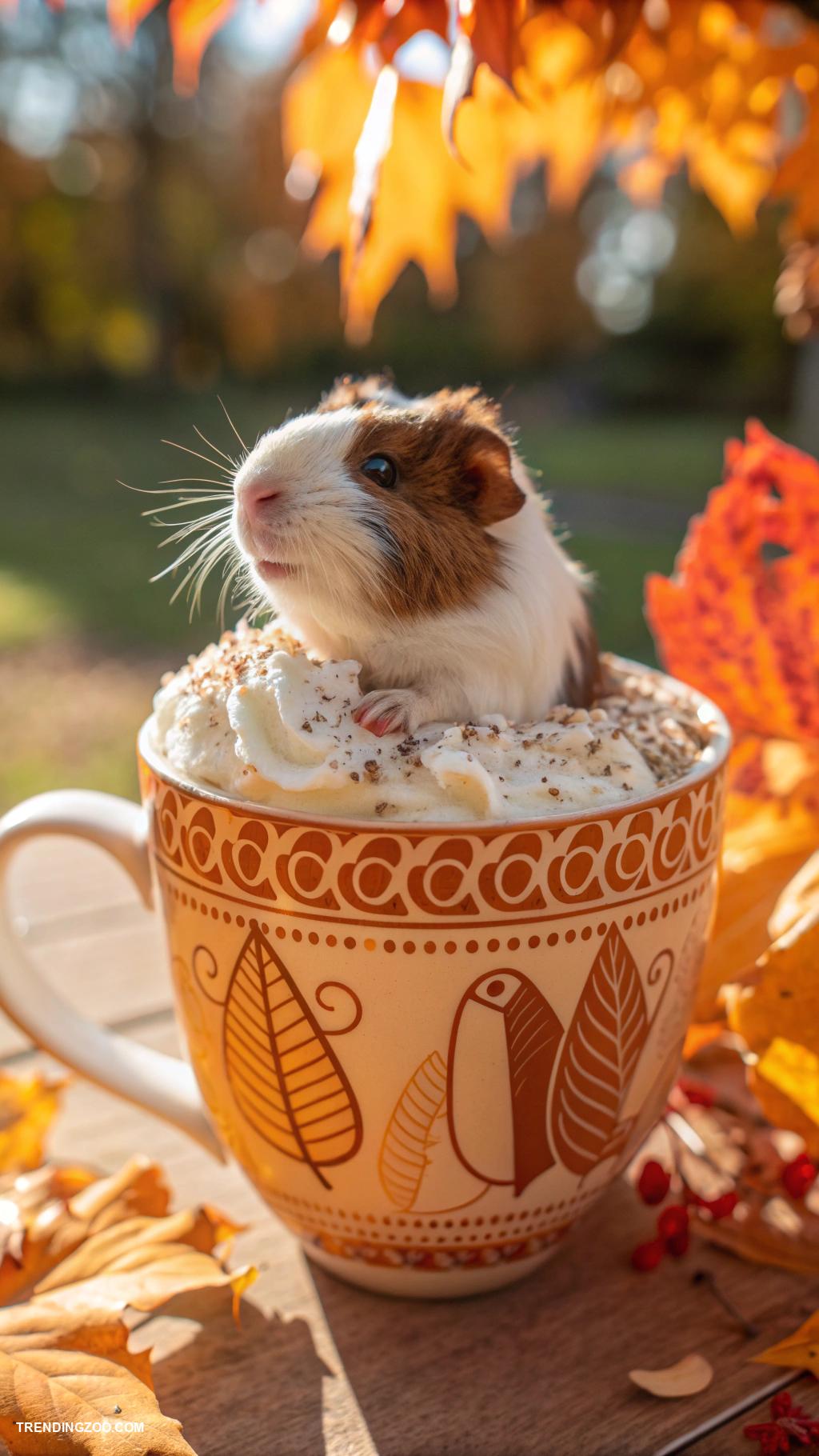 guinea pig tattoo ideas Guinea pig in a pumpkin spice latte
