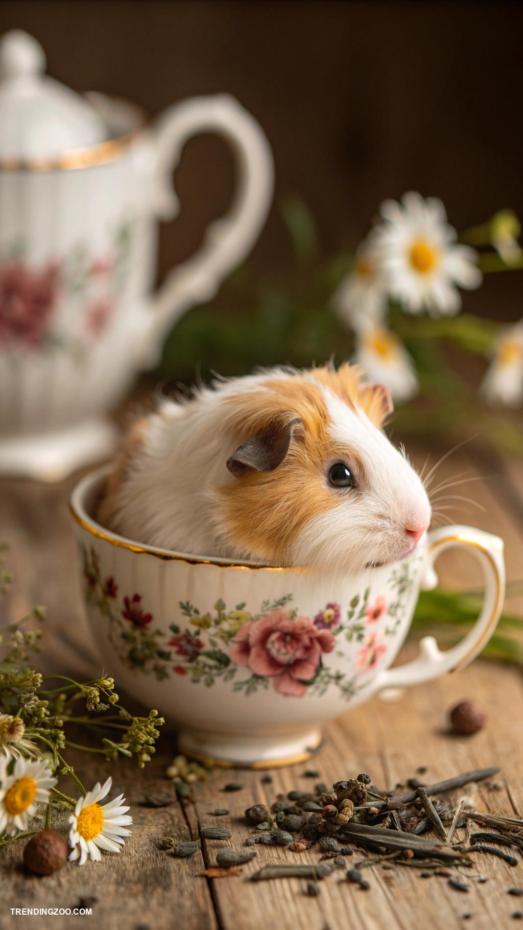 guinea pig tattoo ideas Guinea pig peeking from a teacup