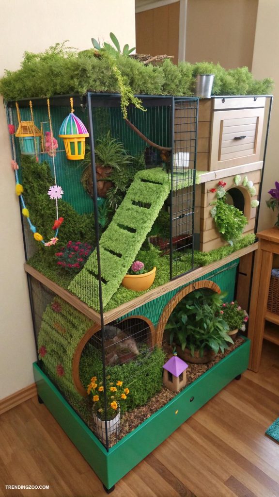 hamster cage ideas Vertical garden style multi level hamster habitat