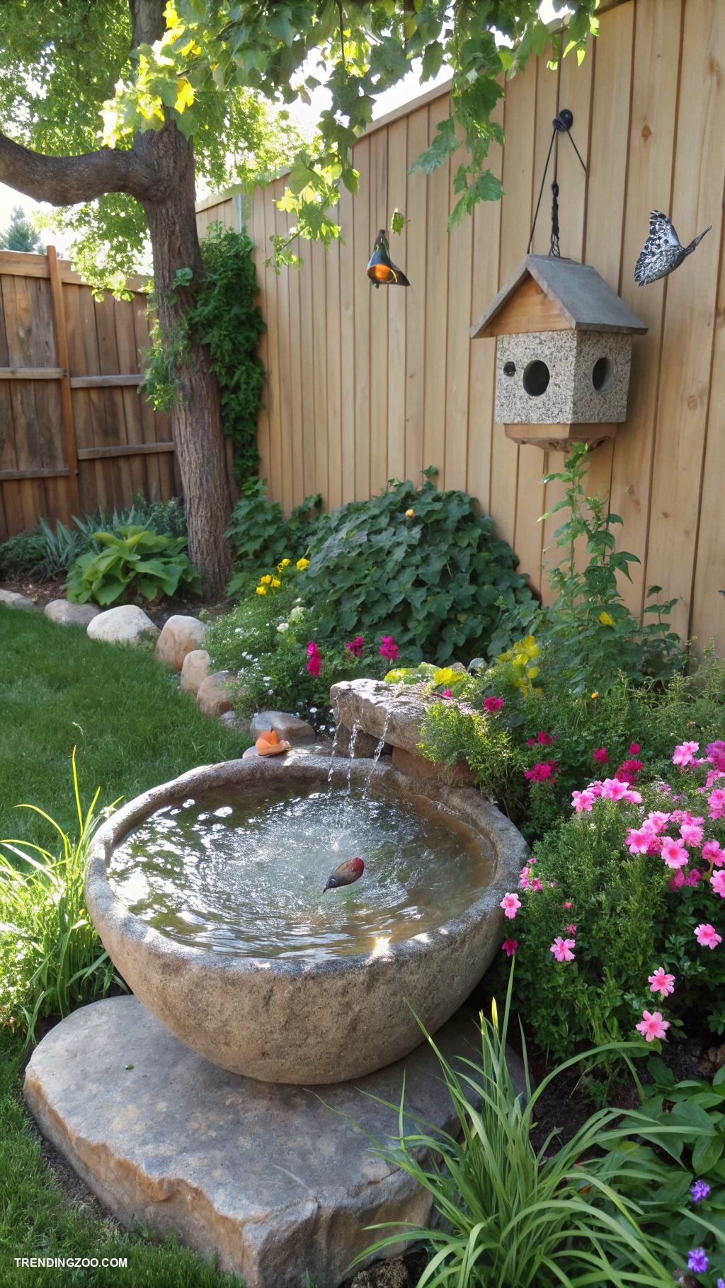 homemade bird baths Craft a shallow bowl from a large rock