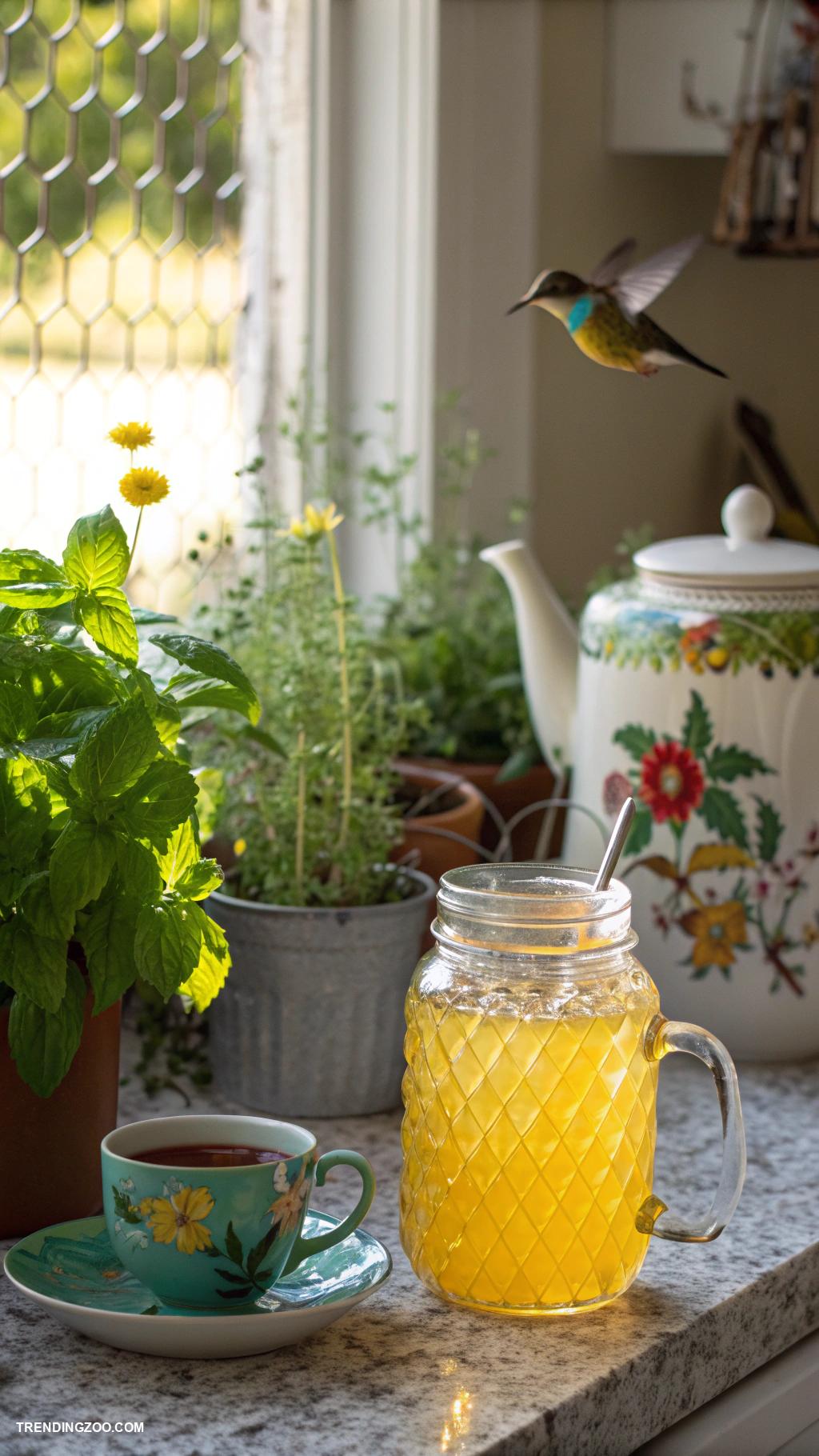 hummingbird nectar recipe Infuse nectar with herbal tea