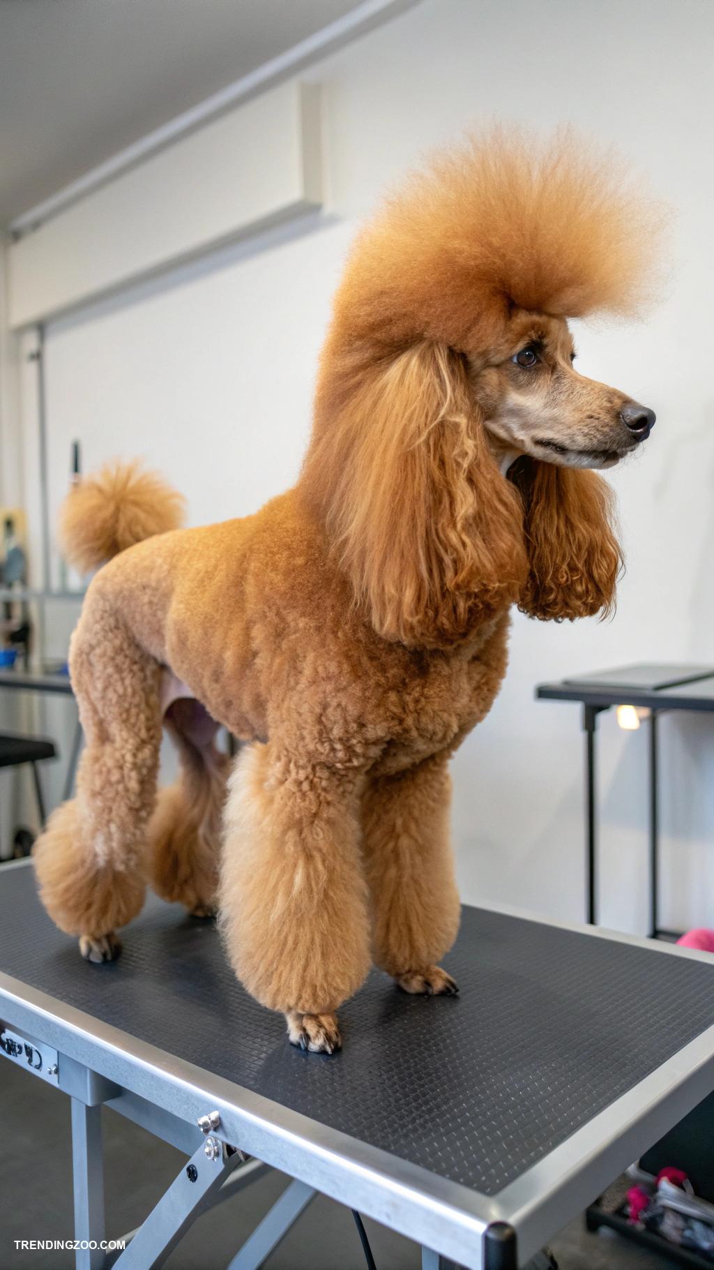 standard poodle haircuts Curly Fauxhawk for Trendy Look