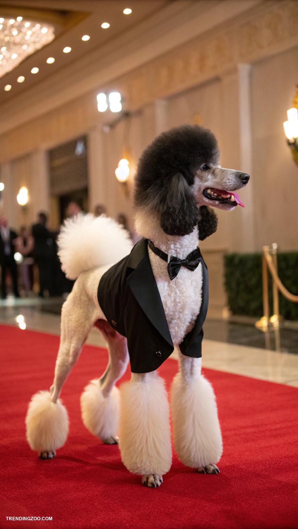standard poodle haircuts Dapper Tuxedo Cut for Formal Events