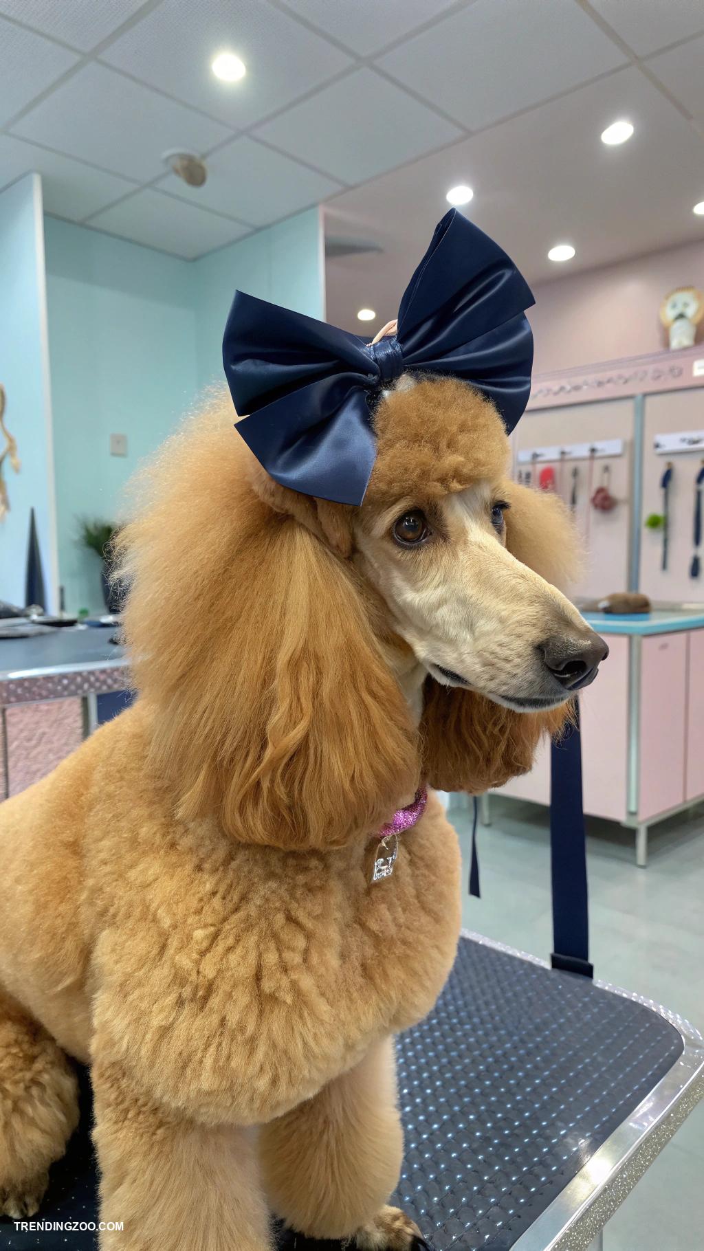 standard poodle haircuts Elegant Top Knot with Bow