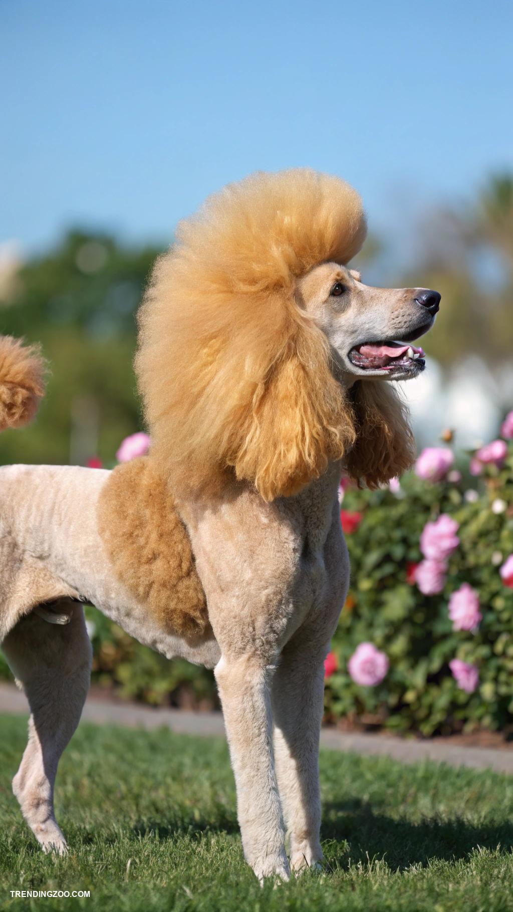 standard poodle haircuts Lion Cut with Stylish Mane