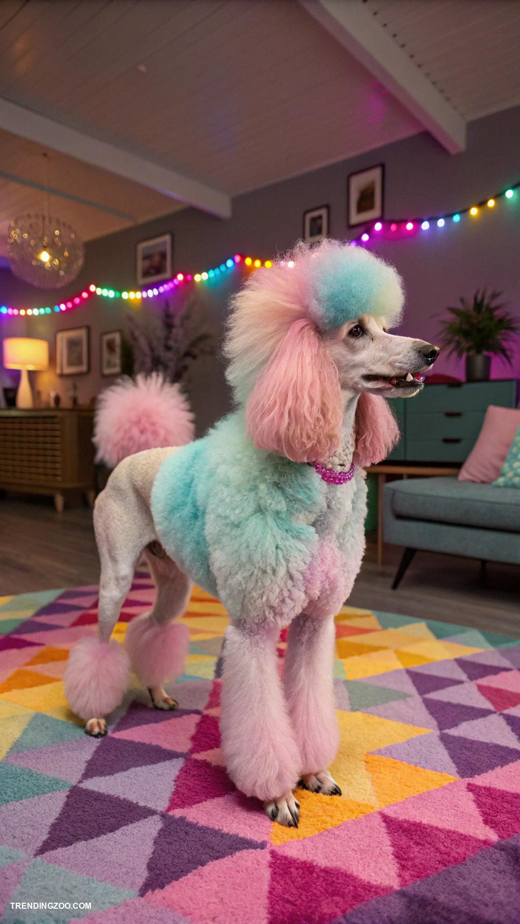 standard poodle haircuts Retro 80s Style with Volume