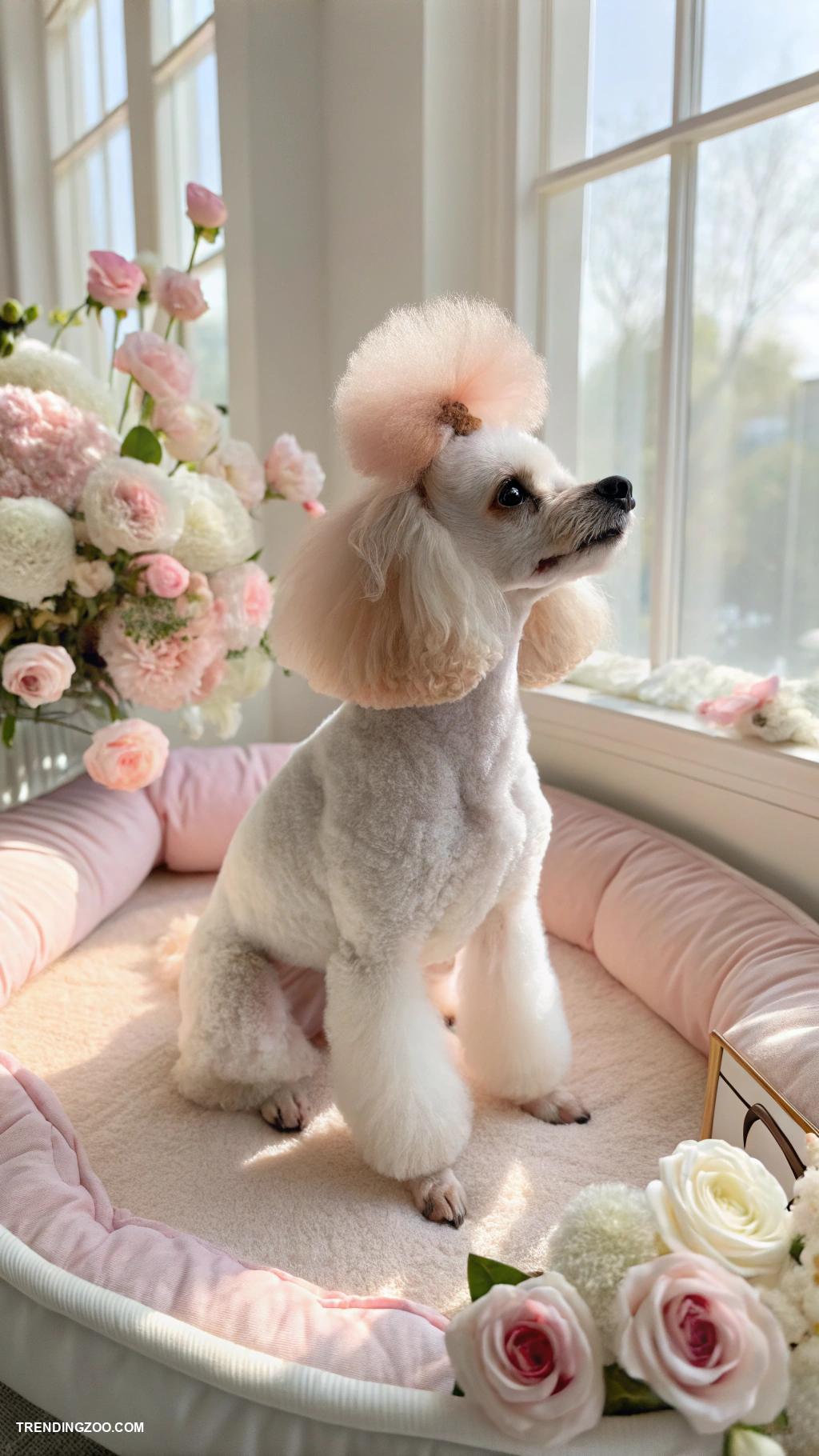 toy poodle haircut styles Chic pom pom style