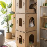 cardboard cat house diy Modular cardboard condos for adjustable spaces