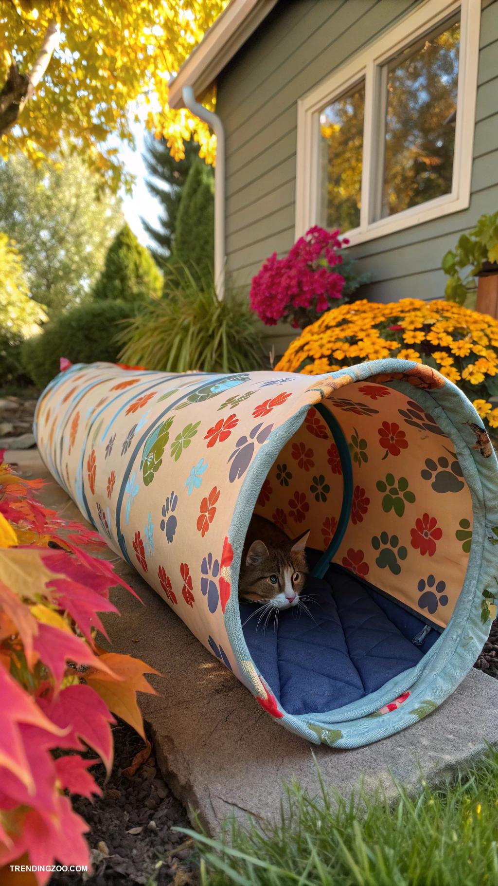 cat door ideas Cat tunnel door for exploration fun