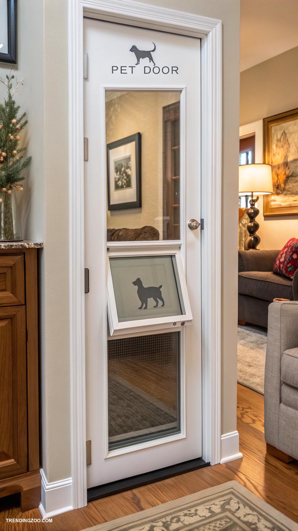 cat door ideas Dual level door for multiple pets