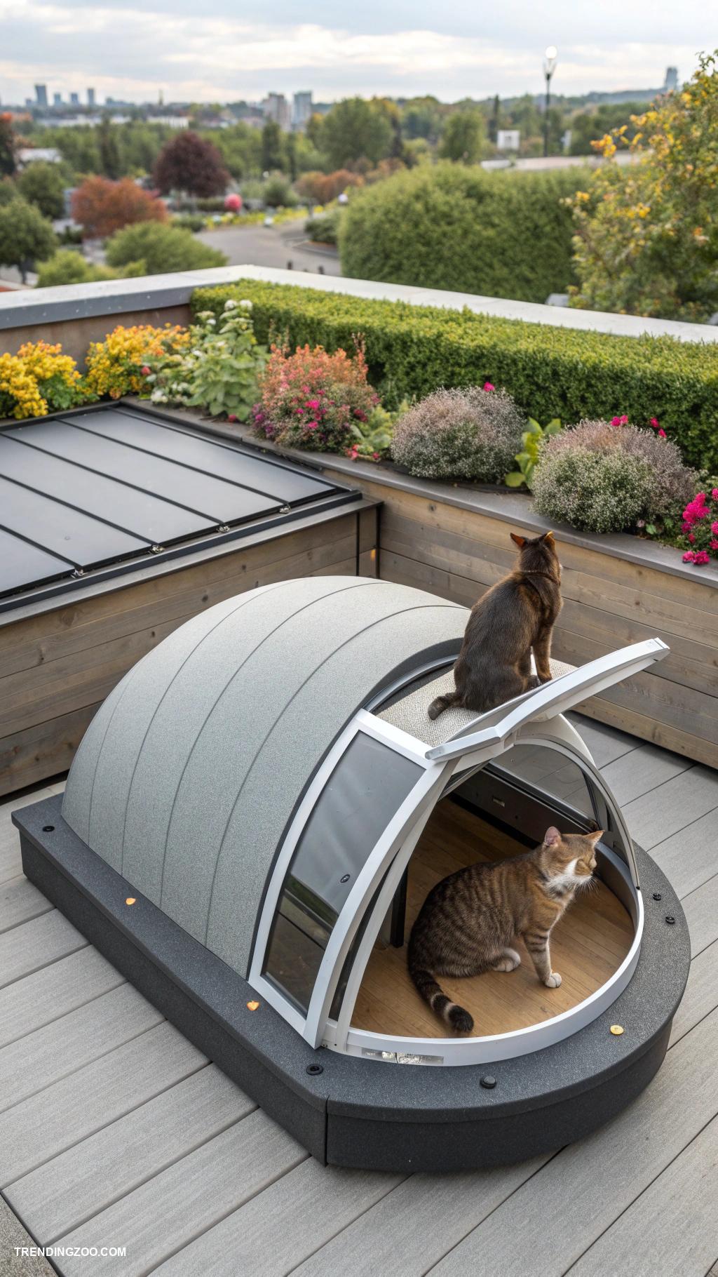 cat door ideas Roof hatch for adventurous felines
