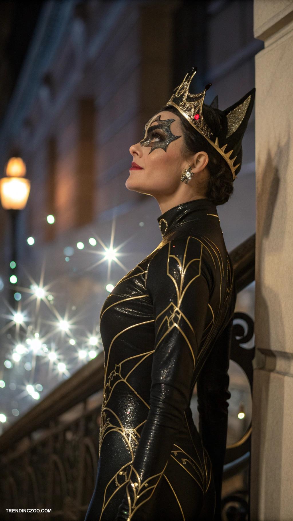 cat woman costumes Princess Catwoman with tiara and sparkles