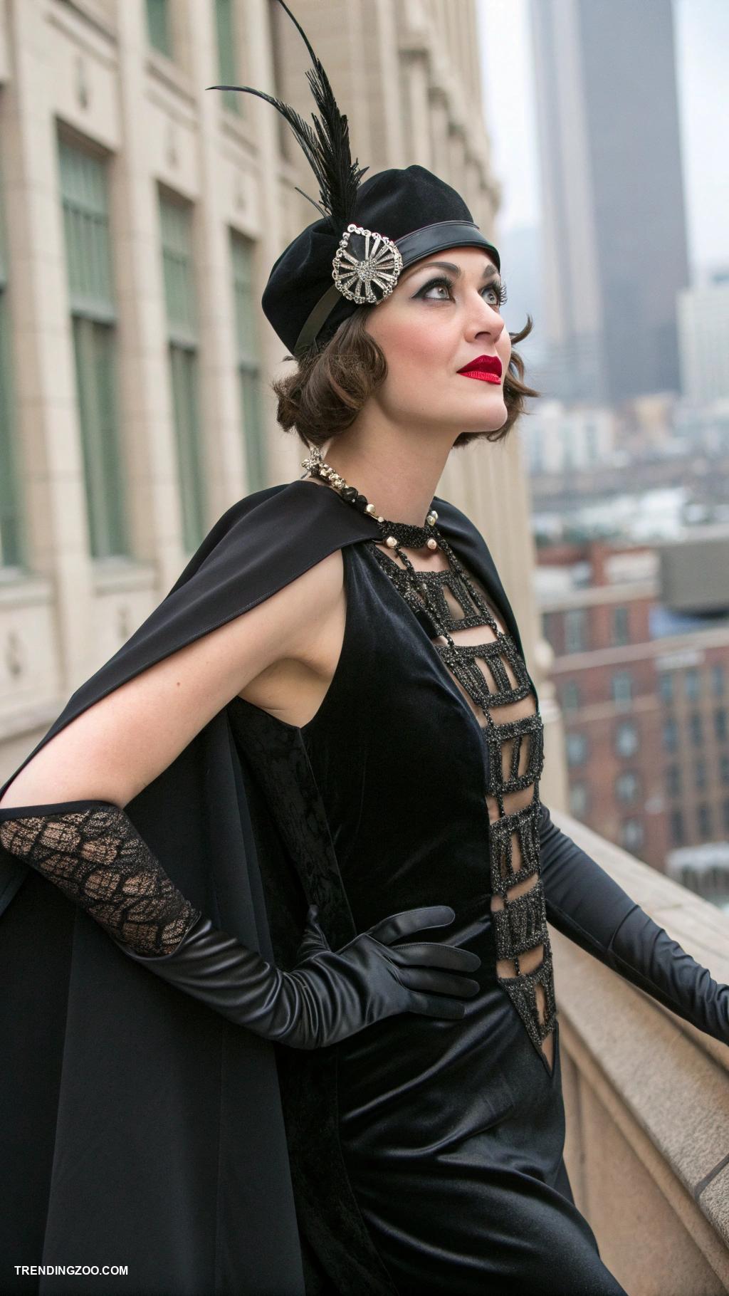 cat woman costumes Vintage Catwoman with a 1920s twist