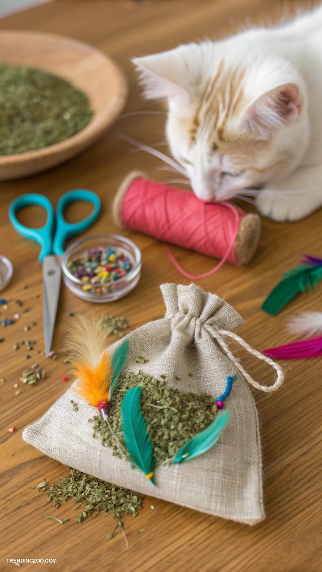 cats diy projects DIY catnip infused toy sachets