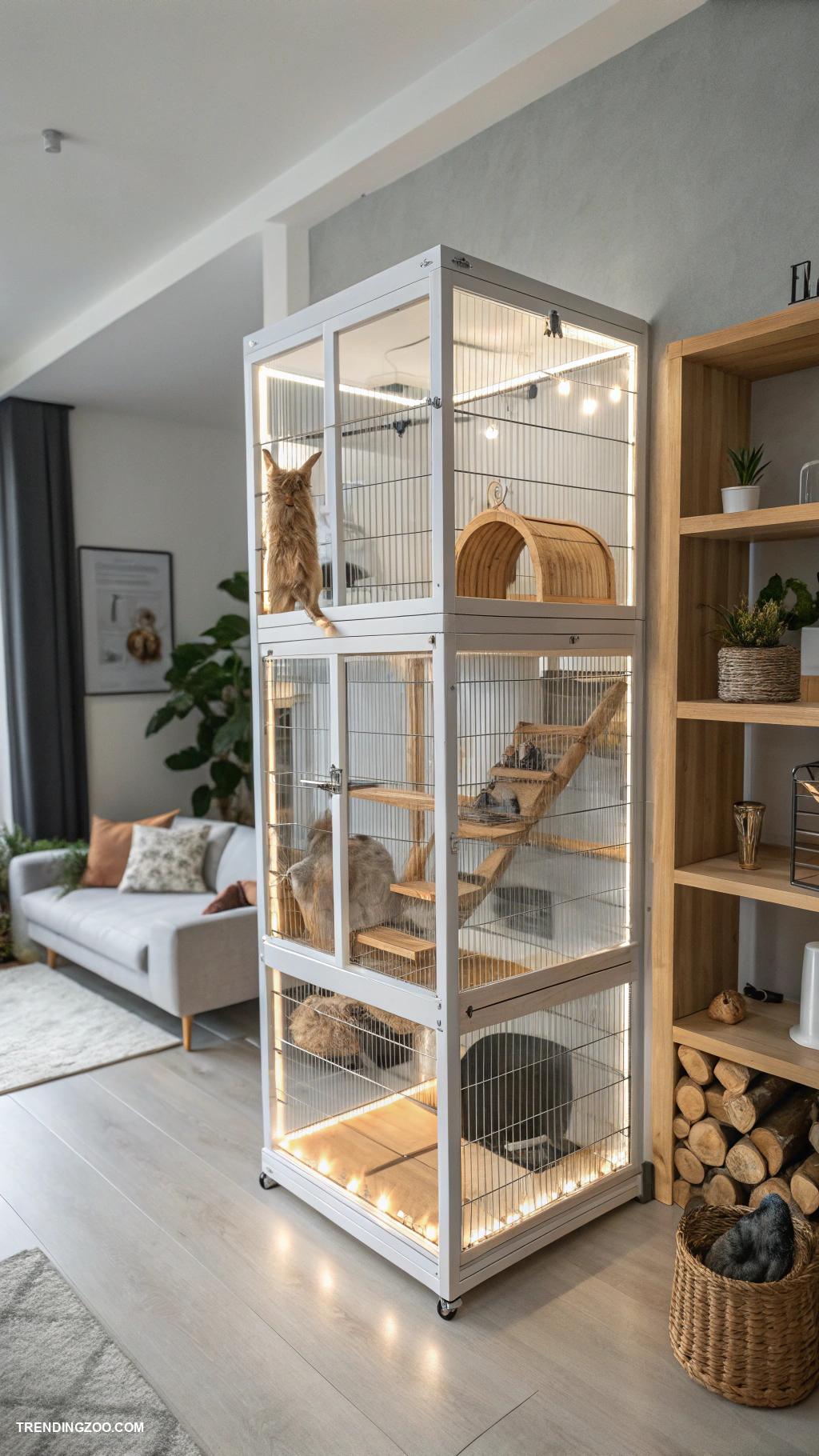 chinchilla cage ideas Stylish chic modern apartment design