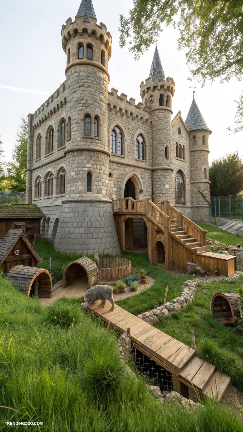 chinchilla cage ideas Themed castle enclosure with tunnels