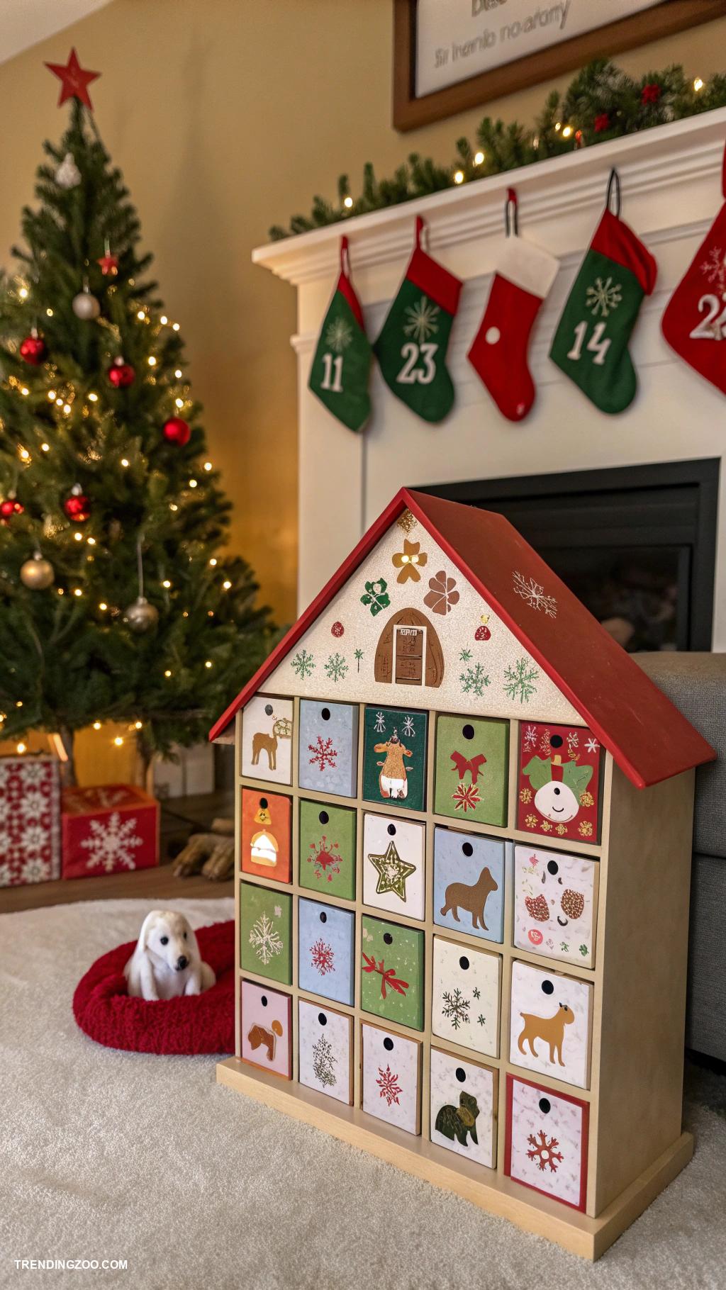 christmas animals Dog advent calendar with daily surprises