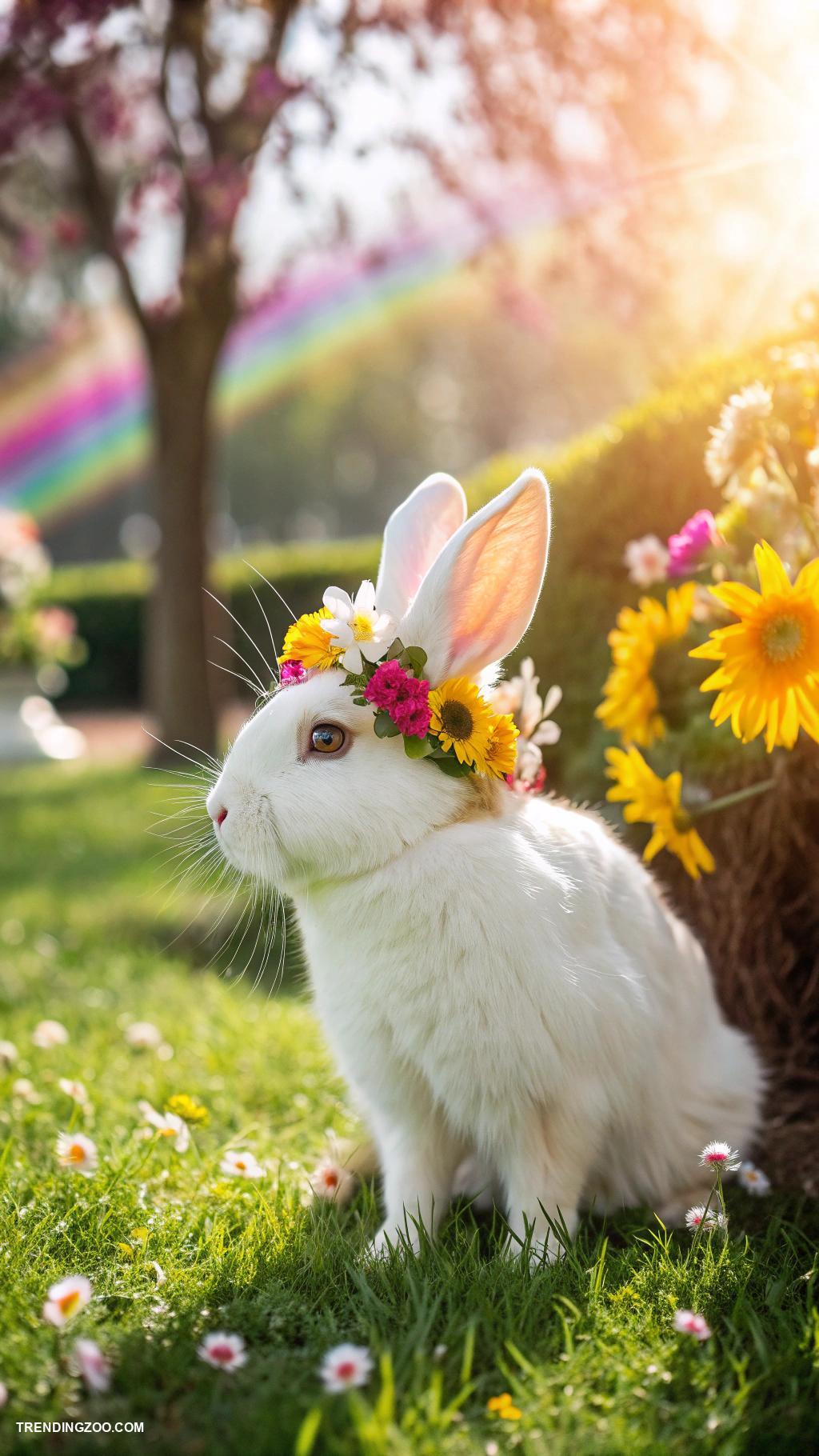 cute bunny pictures Bunny in a flower crown