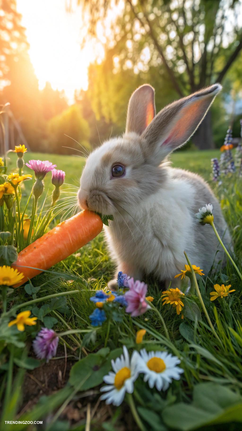 cute bunny pictures Cute bunny munching on a carrot